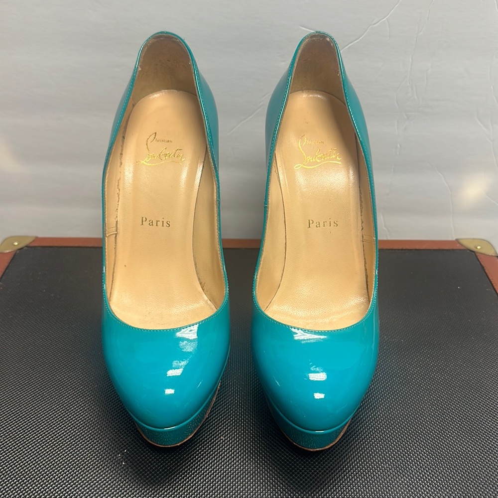 Christian Louboutin Bianca- Platform Heel- Turquoise size 39